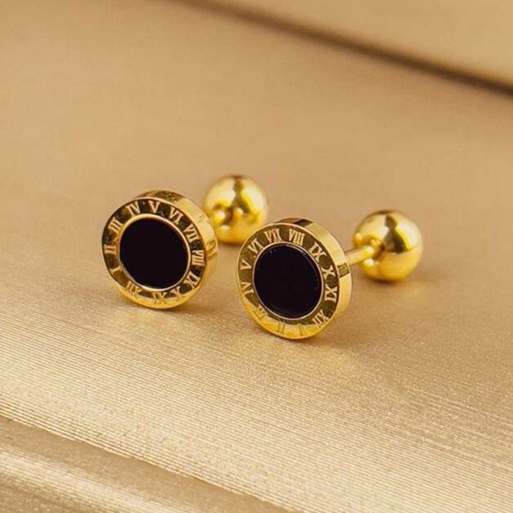 Rhinestone Round Stud Earrings